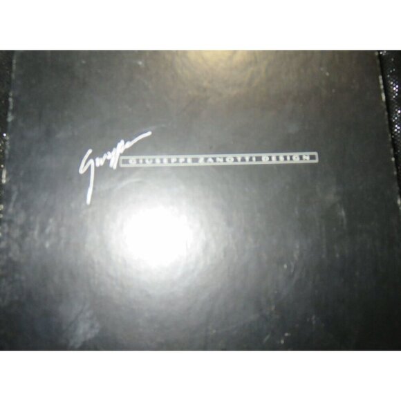 Giuseppe Zanotti Brown Croc Embossed Italian Leather Peep Toe Pumps 37.5 or 7.5 - Picture 13 of 13